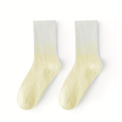 6 Pairs Non Slip Yoga Socks for Women Ombre Sweat Absorbent