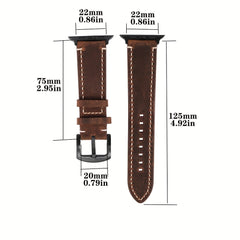 Crazy Horse Leather Iwatch Band Quick Release Retro Italian Cowhide 38-49mm