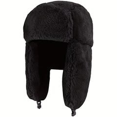 Winter Thick Plush Windproof Warm Earflap Hat for Outdoor Skiing Cycling
