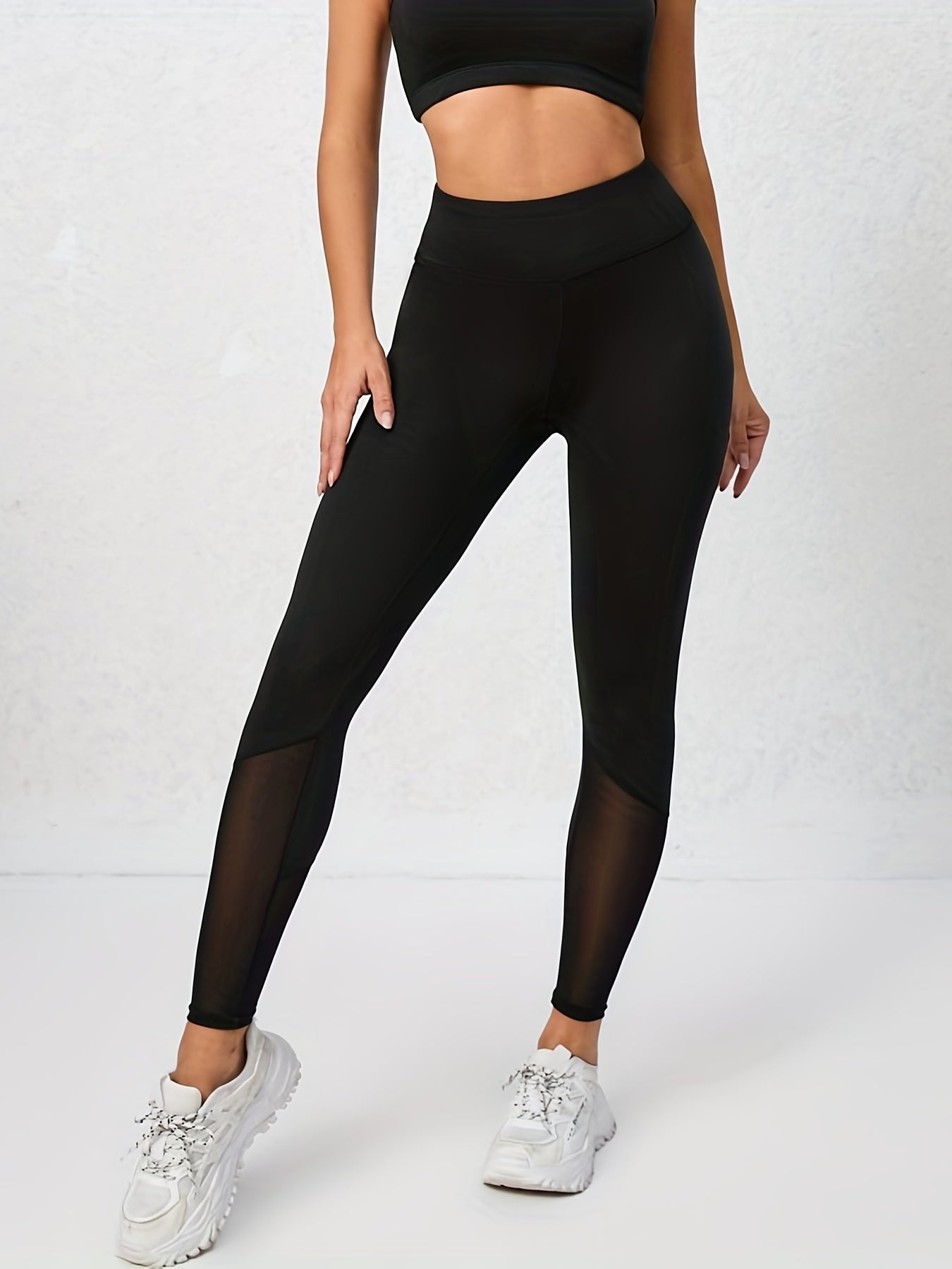 Mesh Yoga Pants Women's Running Workout Leggings Activewear