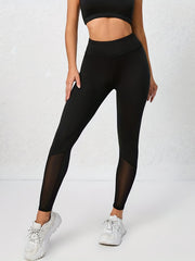 Mesh Yoga Pants Women's Running Workout Leggings Activewear