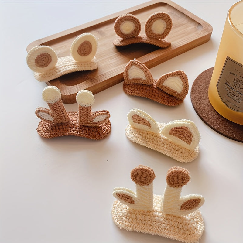 2pcs Knitted Ears Hair Clip for Kids