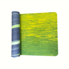 Linen Strap Pu Leather Colored Striped Yoga Mat Non Slip Anti Sweat Fitness Mat