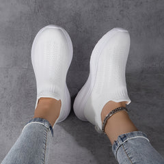 Men's Solid Knit Sock Shoes Non Slip Slip On Sneakers