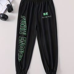 Boy's Funky Graphic Print Jogging Pants for Spring Autumn