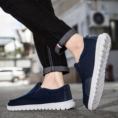 Men's Breathable Canvas Slip On Shoes for Walking Jogging