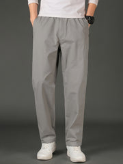 Men's Solid Slim Straight Casual Pants