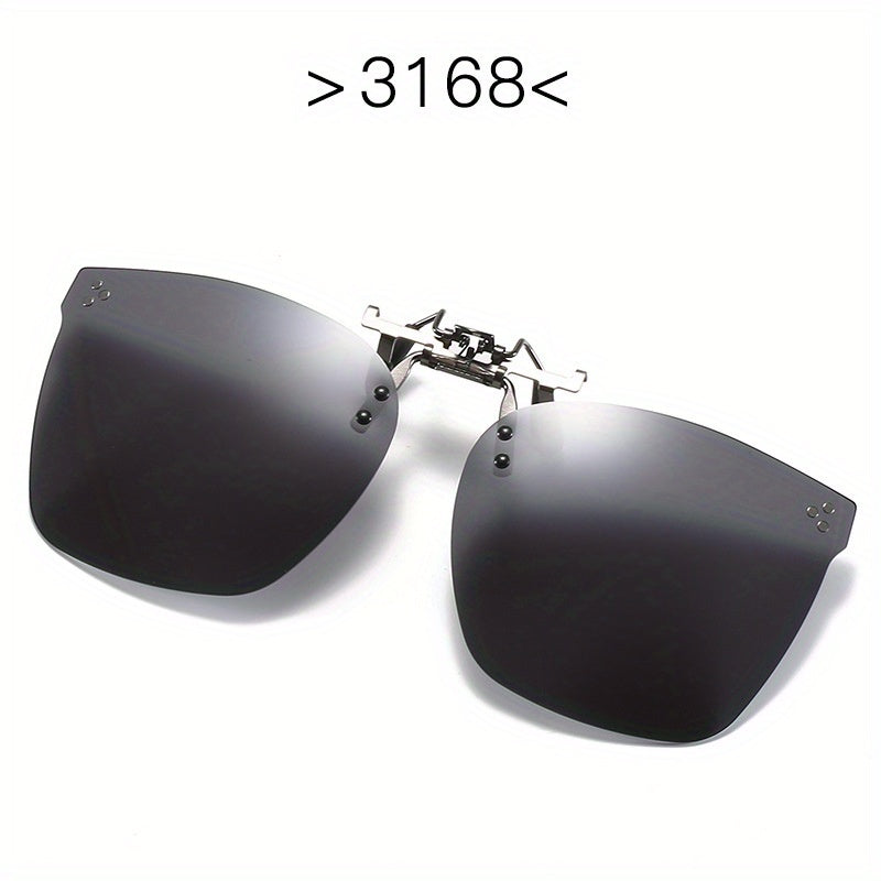 Men's Clip on Flip Up Polarizing Sunglasses Driving Glasses