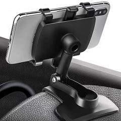 Car Rearview Mirror Navigation Bracket with Mobile Phone Holder