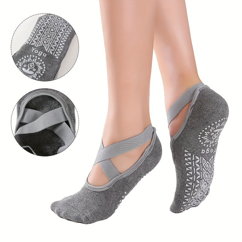 Non slip Yoga Socks Breathable Solid Color Indoor Fitness Pilates Training