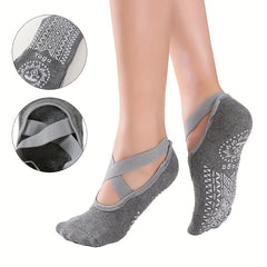 Non slip Yoga Socks Breathable Solid Color Indoor Fitness Pilates Training