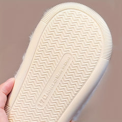 Girls' Plus Fleece House Shoes Non Slip Indoor Winter Shoes