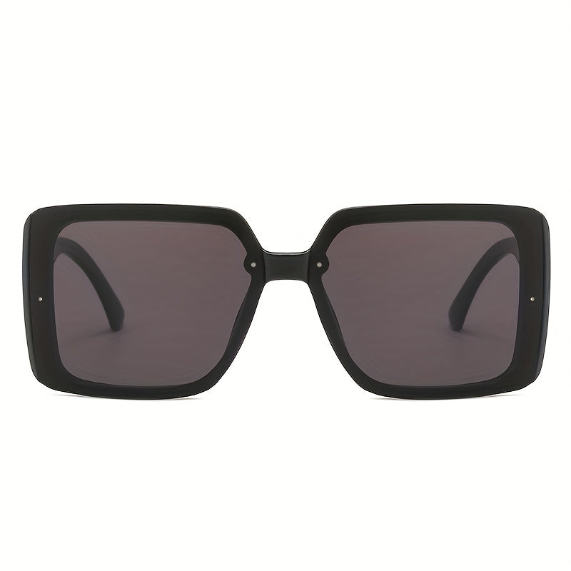 Large Square Sunglasses Rhinestone Decor Anti Glare UV400