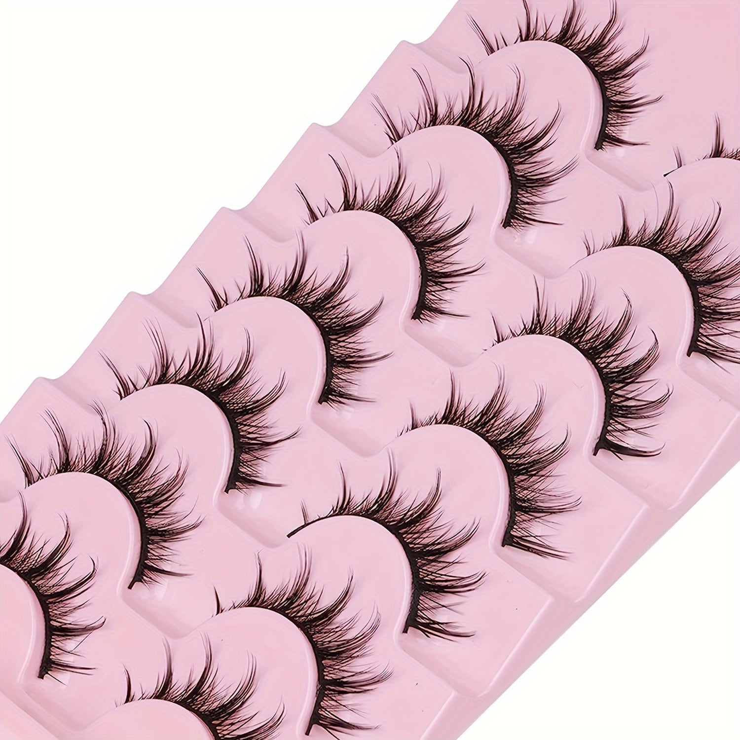 7 Pairs Fluffy & Spiky Mink False Eyelashes for Natural & Dramatic Look