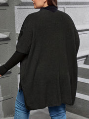 Retro Cardigan Women's Ribbed Bat Sleeve Cardigan