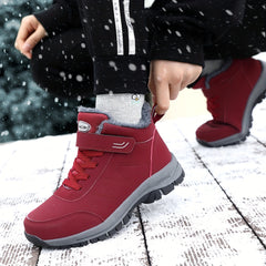 Fur Lined Thermal Snow Boots Slip On Warm Winter Boots