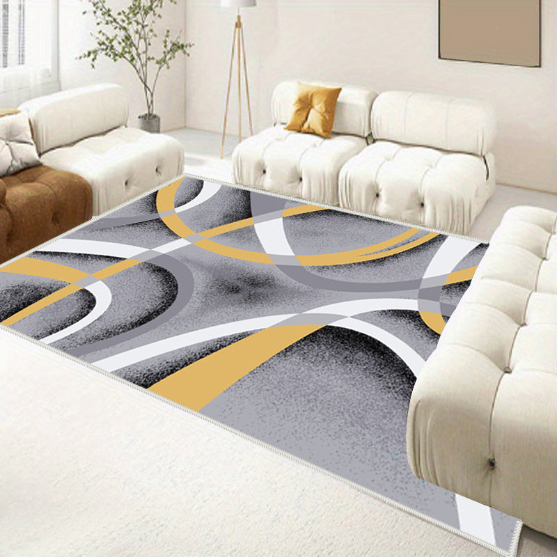 Large Modern Geometric Area Rug with Anti-slip Backing - 5.90 x 8.53ft