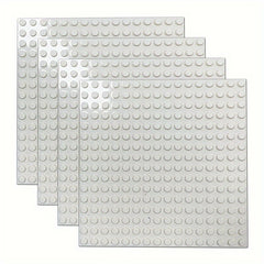 4pcs 16x16 Building Block Base Plate Compatible With Main Brands