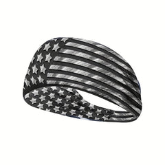 American Flag Pattern Headband Soft Sweat Absorbing Hairband