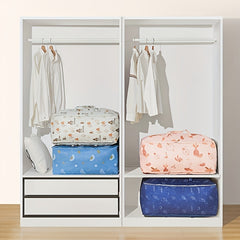 Pink Foldable Storage Bag Large Capacity Moving Box