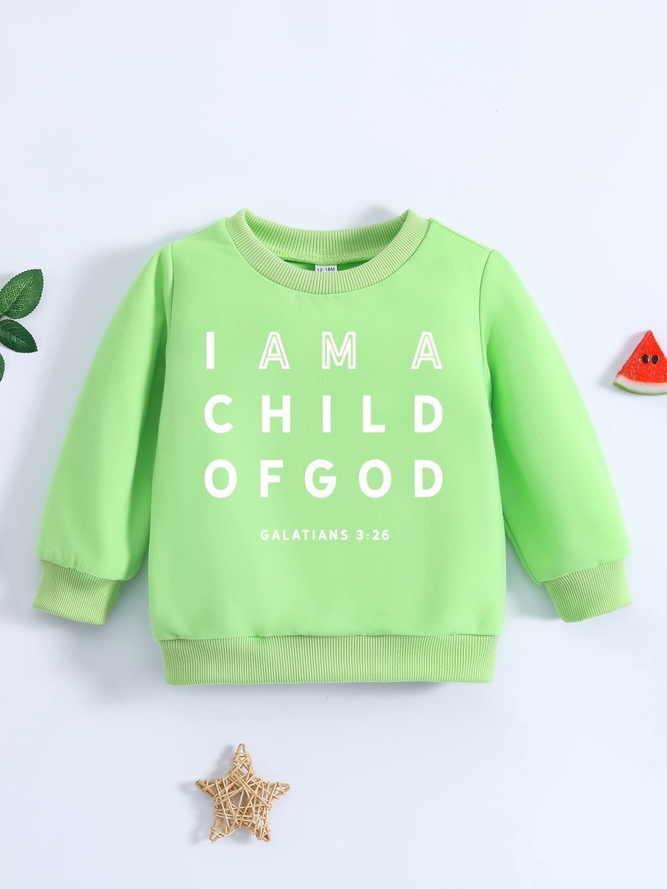 Cute Toddler Sweatshirt I AM A CHILD OF GOD Print
