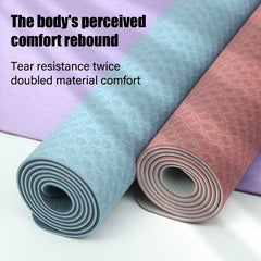 TPE Yoga Mat Non Slip Double Sided Fitness Mat For Plank Support