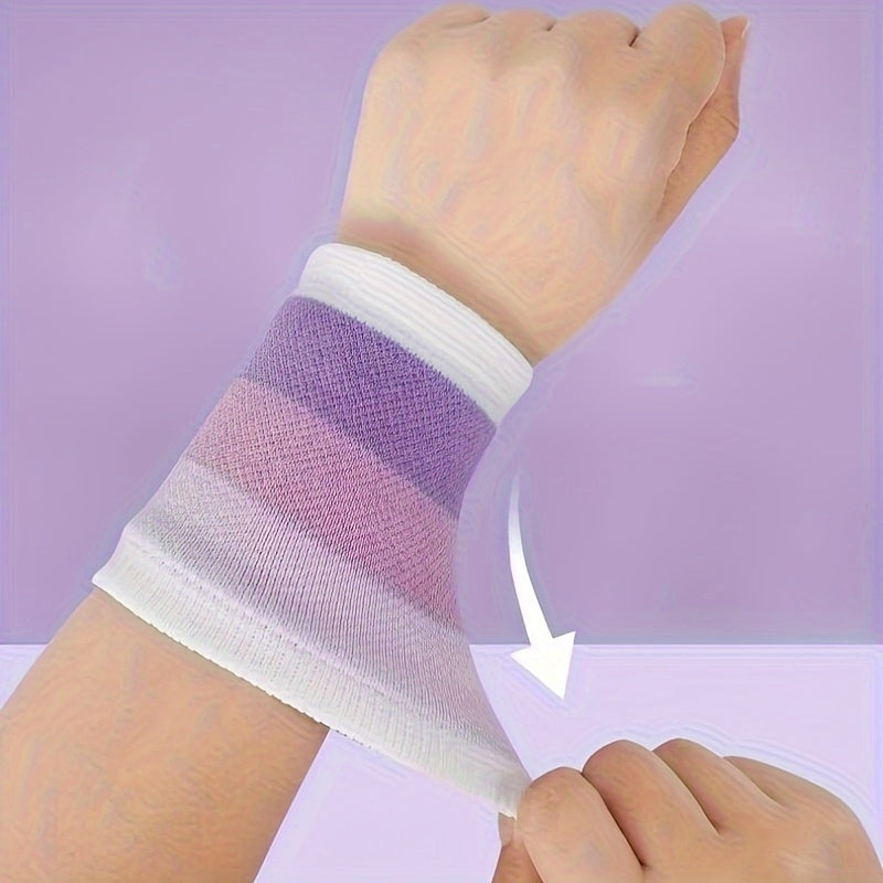 2pcs Thin Unisex Wrist Guard Anti-sweat Striped Wristband