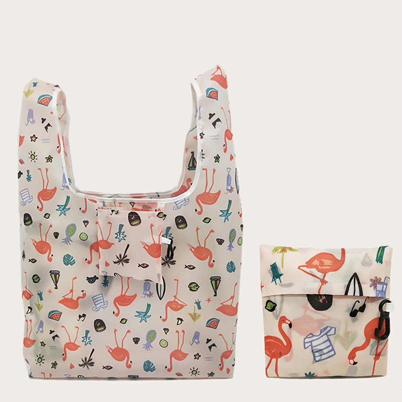 Folding Square Shopping Bag Portable Storage Bag 53x09cm 38x0cm