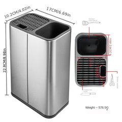 Stainless Steel Knife Holder Shelf Slot Kitchen Storage Rack