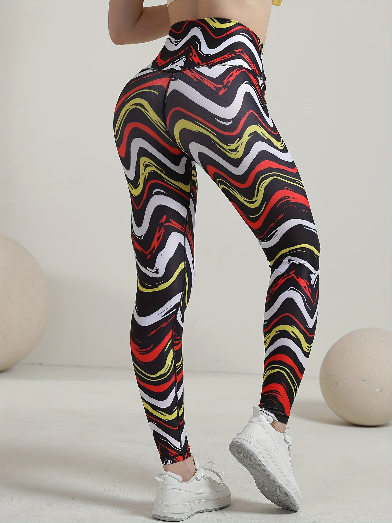 Paisley Print High Waist Yoga Pants Hip Lifting Leggings