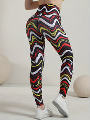 Paisley Print High Waist Yoga Pants Hip Lifting Leggings