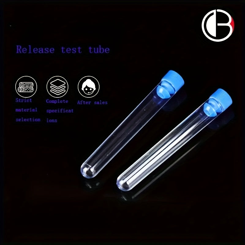 50pcs Disposable Plastic Test Tubes for Experiment Research