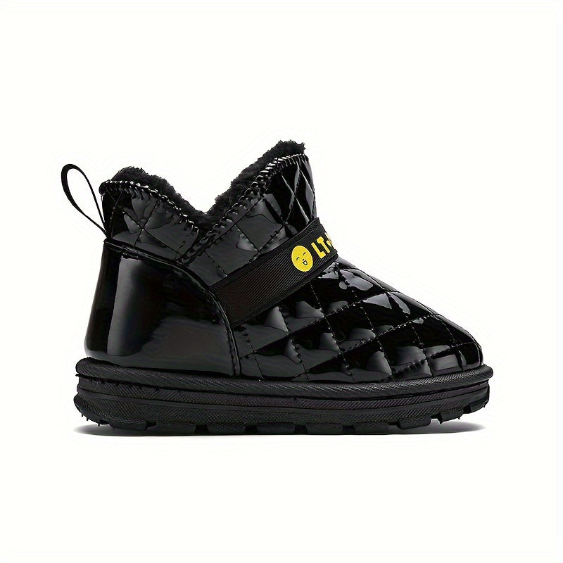 Warm Girls Snow Boots Soft Plus Fleece Outdoor Winter Hiking