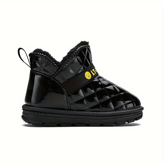Warm Girls Snow Boots Soft Plus Fleece Outdoor Winter Hiking