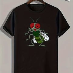 Cartoon Fly Pattern Men's Sports T-shirt