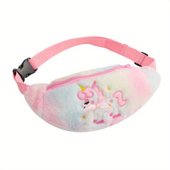 Kids Cartoon Pony Plush Waist Bag - Gift For Girls