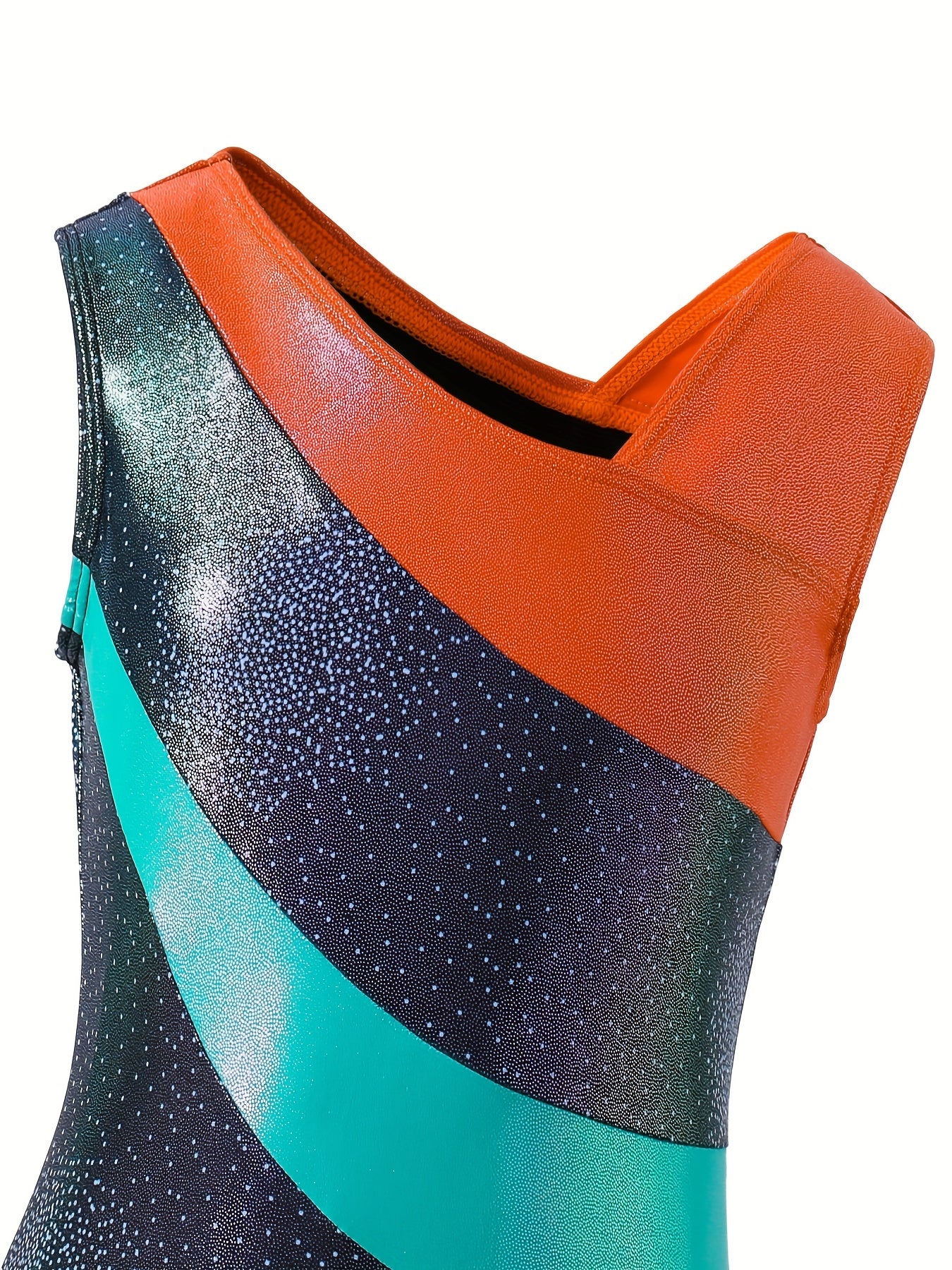 Girls Stretchy Sleeveless Gymnastics Romper for Sports Performance