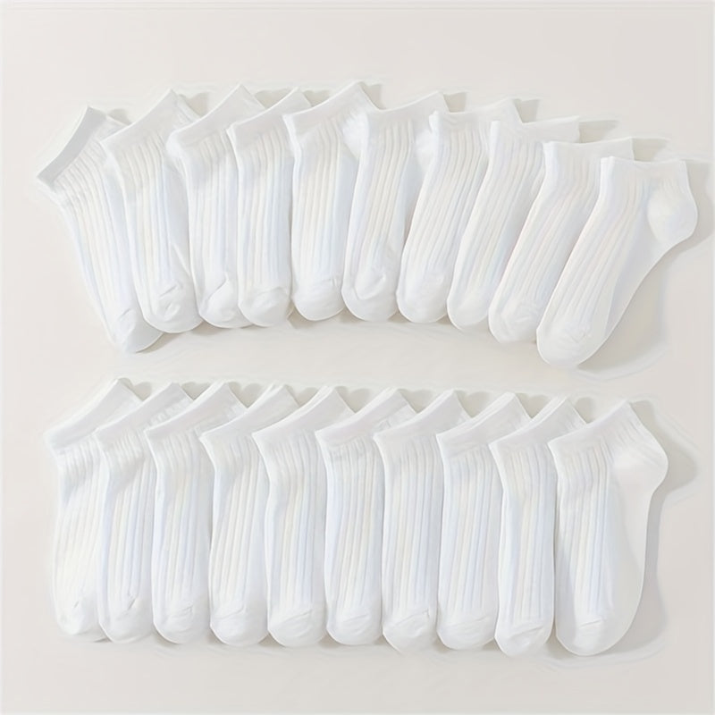 20 Pairs Soft Lightweight Ankle Socks Women's Stockings & Hosiery