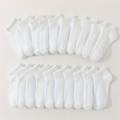 20 Pairs Soft Lightweight Ankle Socks Women's Stockings & Hosiery