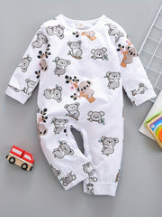 Baby's Koala Print Long Sleeve Bodysuit