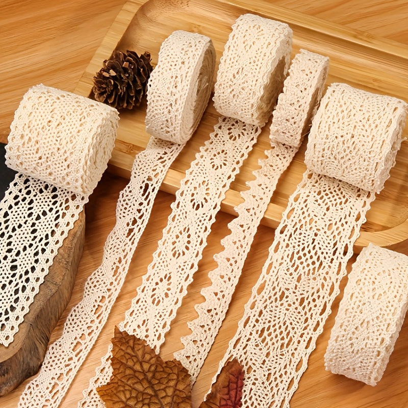 Vintage Style Hollow Lace Ribbon Cotton Trim for Wedding DIY