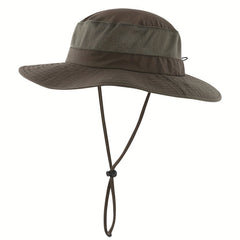 Outdoor UPF50 Sunscreen Mesh Hat With Wide Brim