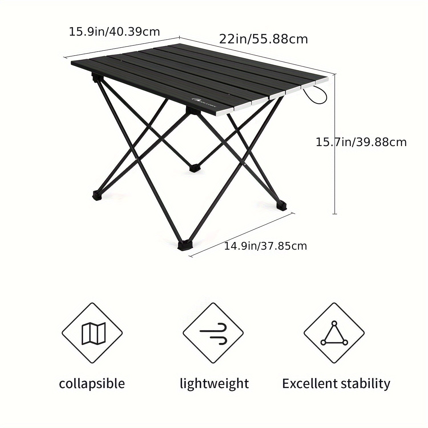 Aluminum Camping Table Portable Compact Backpacking Travel Table