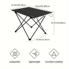 Aluminum Camping Table Portable Compact Backpacking Travel Table