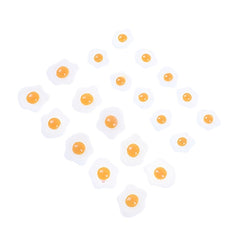 10pcs Dollhouse Resin Fried & Poached Eggs