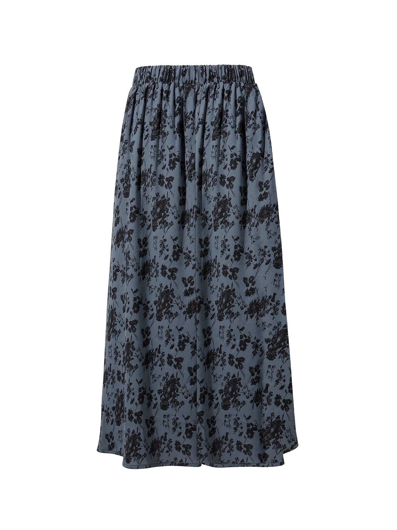 High Waist Floral Print Midi Skirt Y2K Summer Women's Clothing