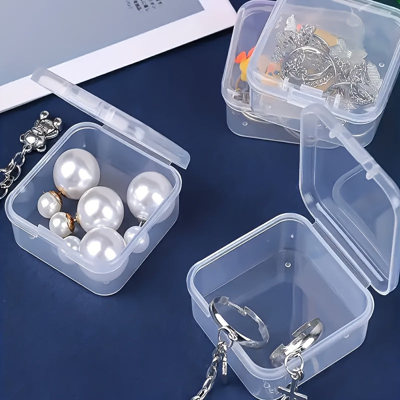 5Pcs Clear Square Boxes for Jewelry Storage