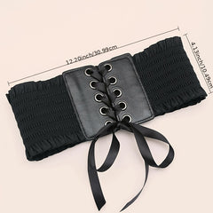 Elastic Lace-Up Corset Waist Belt for Women