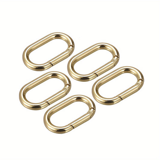 5pcs Metal Key Ring Spring Snap Hook Keychain Keyring Backpack