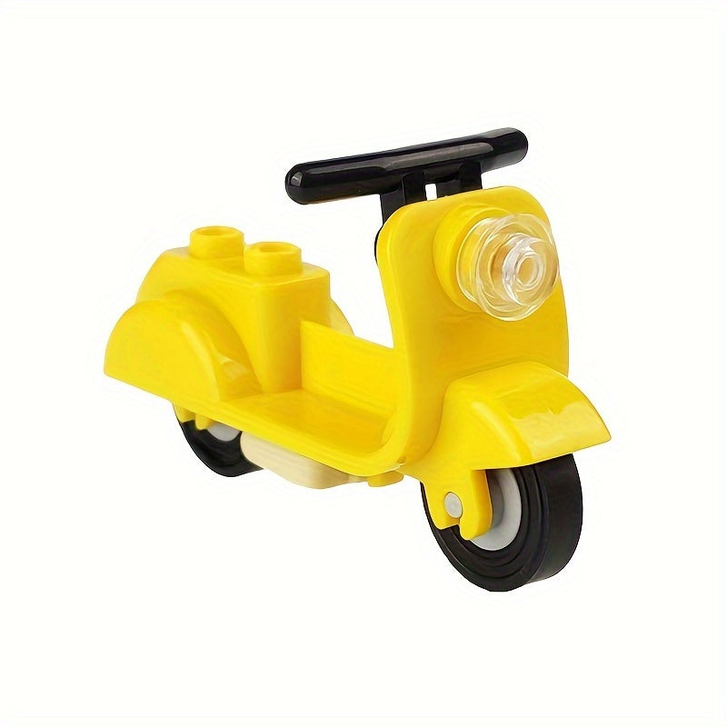 Interlocking Building Blocks Motorcycle Model City Traffic Toy